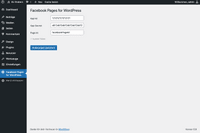 Screenshot Facebook Pages for WordPress settings page